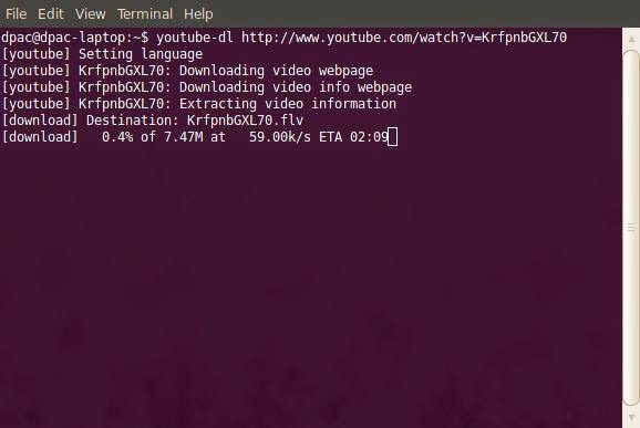 Descargar videos de youtube via terminal
