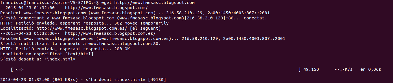 Descargar una página web completa con wget