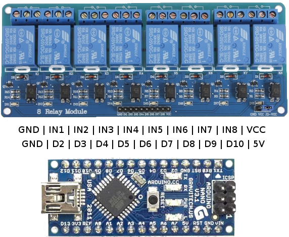 Control de relés mediante arduino (PIC AVR DSP ARM)