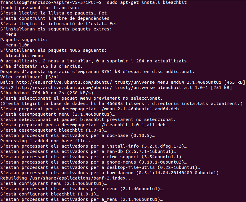 Bleachbit, el ccleaner para linux